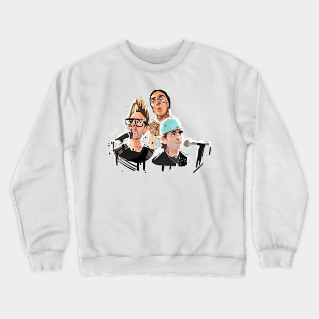 Mark, Tom and Travis Fan Art Crewneck Sweatshirt by DMurrayArtist